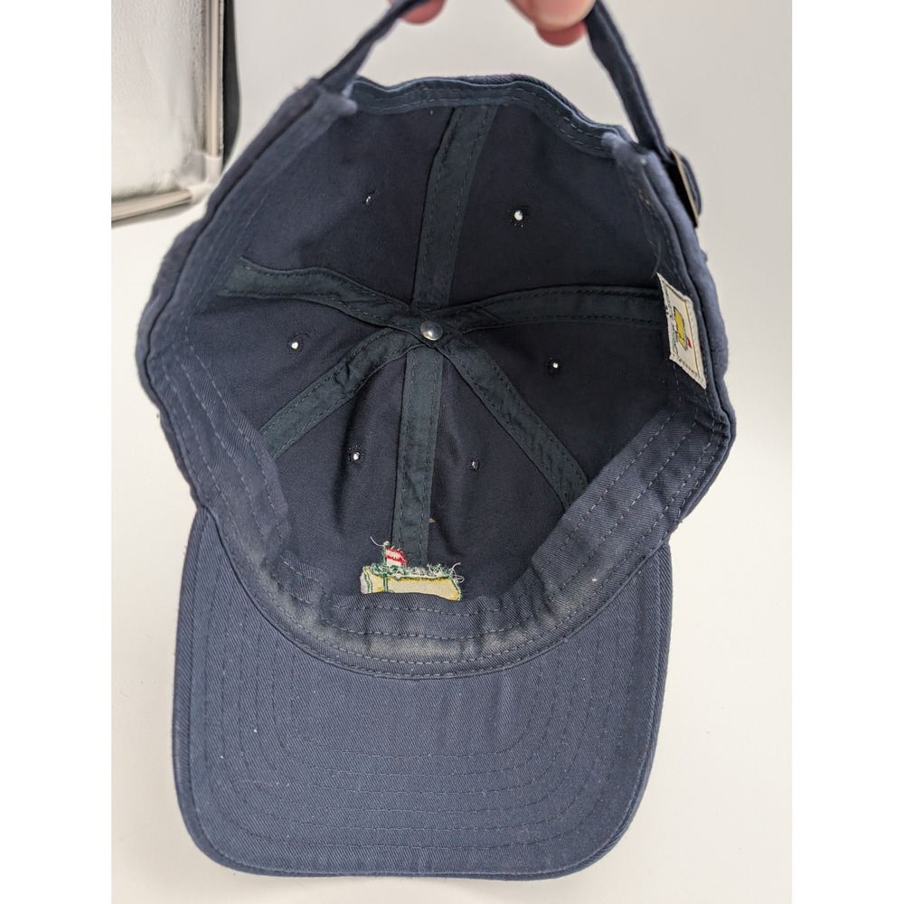 Masters Tournament Golf Hat Navy Blue Cotton Adjustable Strapback Baseball Cap - Picture 7 of 9